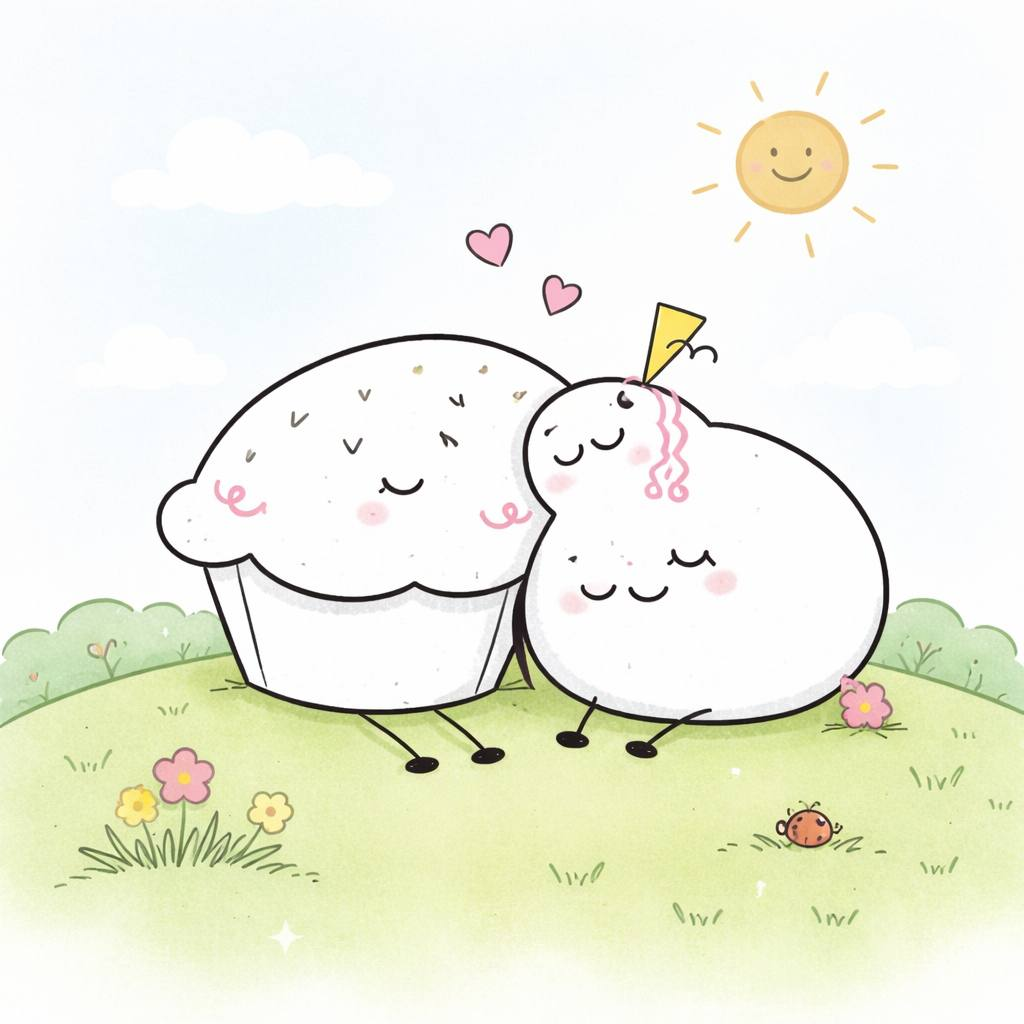 Muffin in the colorful world